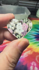 1" Cherry Blossom Heart Mirror - S59