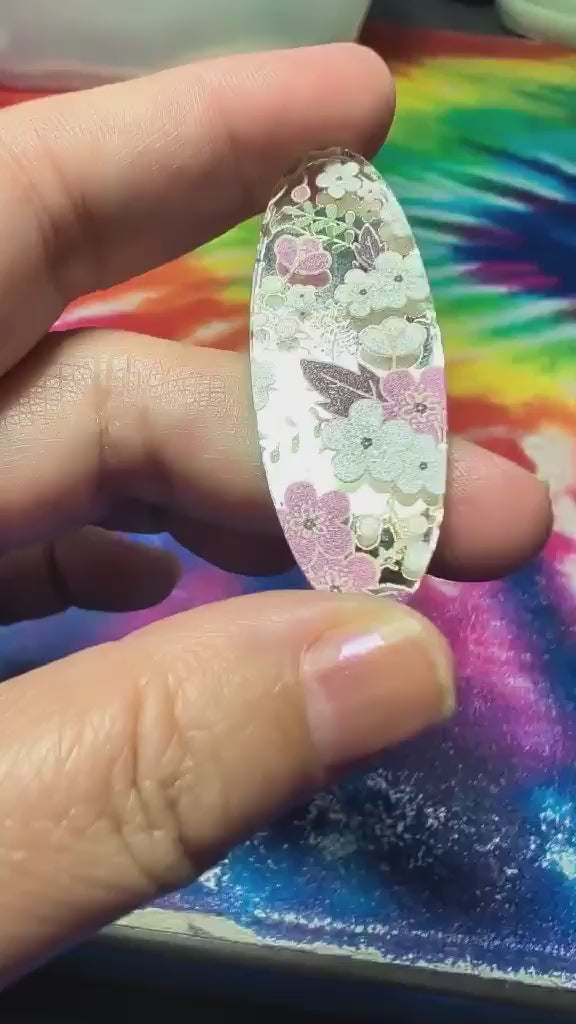 2" Cherry Blossom Mirror Oval - S103