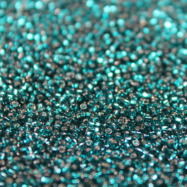 Silver Lined Dyed Dark Teal  ~ 15/0 JSB 17B