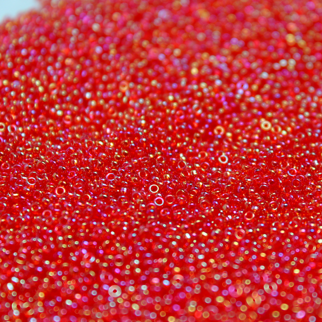 Transparent Bright Red AB ~ 15/0 JSB 254 – Powwowbling