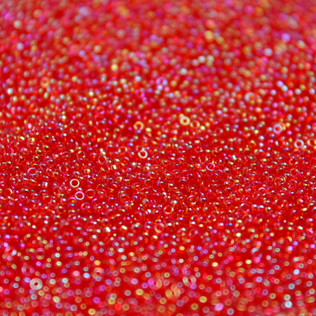 Transparent Bright Red AB ~ 11/0 JSB 254 Japanese Seed Beads