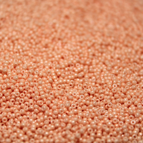 Opaque Dyed Peachy Pink  ~ 11/0 JSB 403A Japanese seed beads