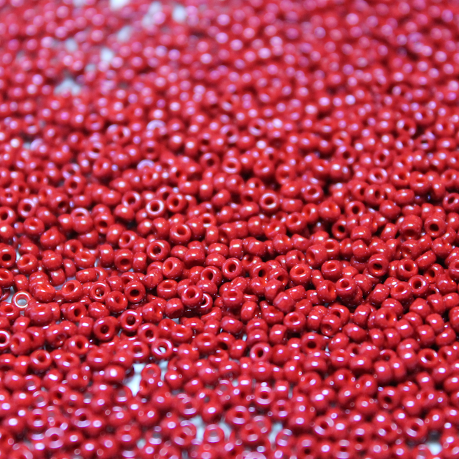 Opaque Dyed Mahogany Red ~ 15/0 JSB 407A