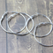 (2 pr) 40mm Silver Plated Hoop Earrings - Hoop 7