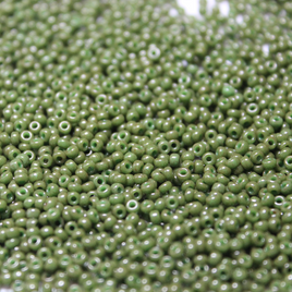 15/0 Japanese Opaque Dyed Avocado Green - 411G