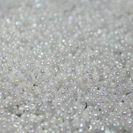 Opaque White Pearl AB ~ 11/0 JSB 420A Japanese Seed Beads