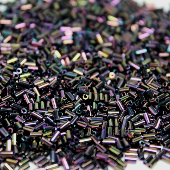 Metallic Plum Iris Bugles ~ 3mm 454