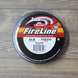 Fireline braided bead thread - 4lb - Crystal, 125 yards