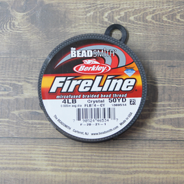 Fireline braided bead thread - 4lb - Crystal, 50  yards