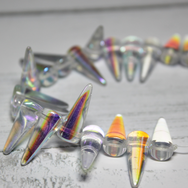 5x13mm Spike (24 pcs) Crystal AB  ~ Spike  12