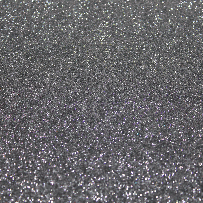 Faux Leather Sheet - Black Glitter - 115