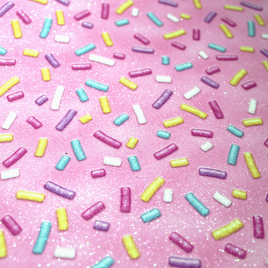 Faux Leather Glitter Sheet - Candy Sprinkles - 11