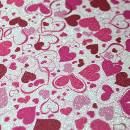 Faux Leather Glitter Sheet - Crazy Love