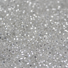 Frosted Silver Lined Crystal ~ 15/0 JSB F1