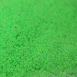 15/0 Neon Frosted Lime Slime - F206B