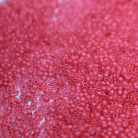 Transparent Frosted French Rose ~ 11/0 JSB  F209A Japanese Seed Beads