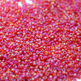 11/0 Transparent Frosted Ruby AB - F254