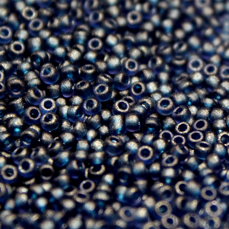 Frosted Midnight Sparkle Blue ~ 11/0 JSB F323A Japanese seed beads