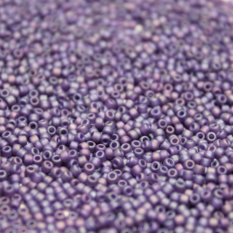 Matte Aubergine AB ~ 11/0 JSB F356B Japanese seed beads
