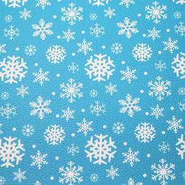 Faux Leather Sheet - Frozen Snowflake - 8
