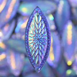 Purple AB Navette Starblanket Resin sew on Gems - G6