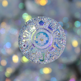 Clear AB  Round Tribal Turtle resin sew on Gems - L10