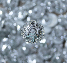 Silver Round Tribal Turtle resin sew on Gems - L9