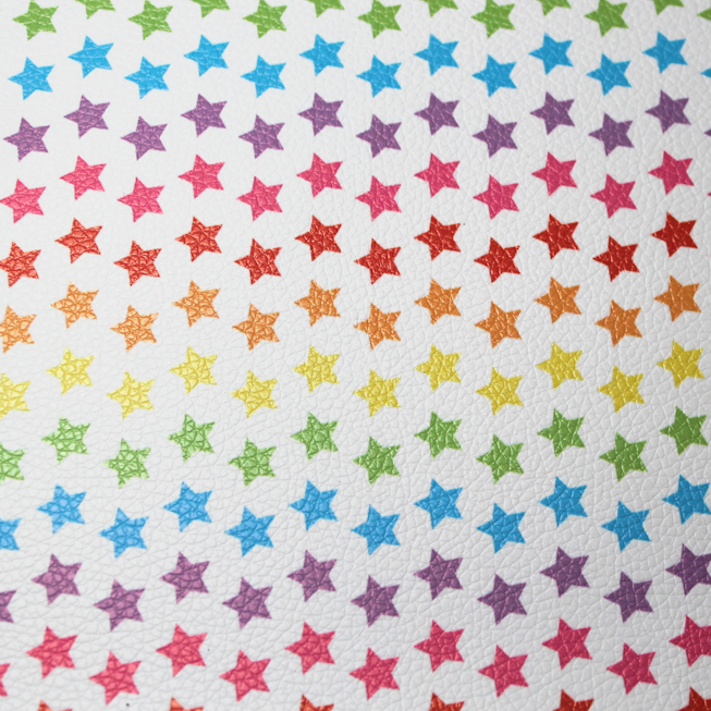 Faux Leather Sheet - Little Star White - 39