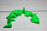 5x8mm Spike (24 pcs) Matte Neon Green  ~ Spike 19