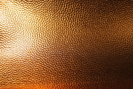 Faux Leather Sheet - Metallic Orange