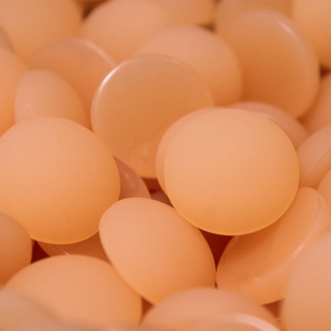 19mm Matte Round Resin Cabochon Peach Lemonade - P38