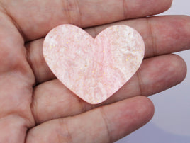 Pink Glitter Pearl Heart Resin Slab - T1