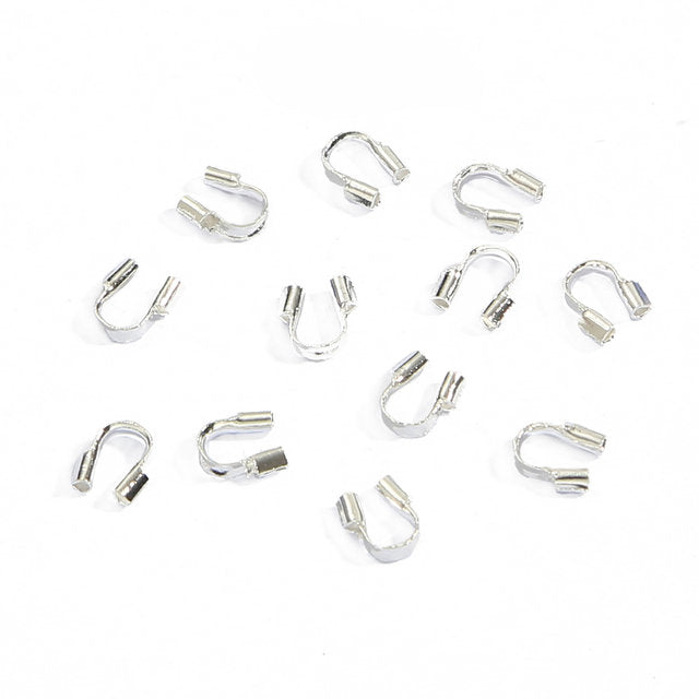 .56mm Silver Plated Wire/Thread Guards - 50 pieces