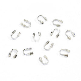 .56mm Silver Plated Wire/Thread Guards - 50 pieces