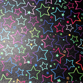 Faux Leather Sheet Glitter - Super Star