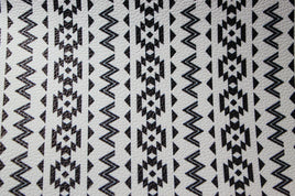 Faux Leather Sheet - B & W Tribal #1