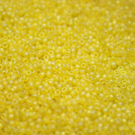 Transparent Frosted Yellow AB ~ 11/0 JSB F252